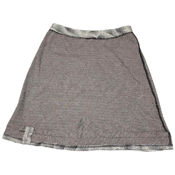 Epik Womens XL Geometric Patterned A-Line Skirt Black & White Textured Fabric Mi - Picture 9 of 9